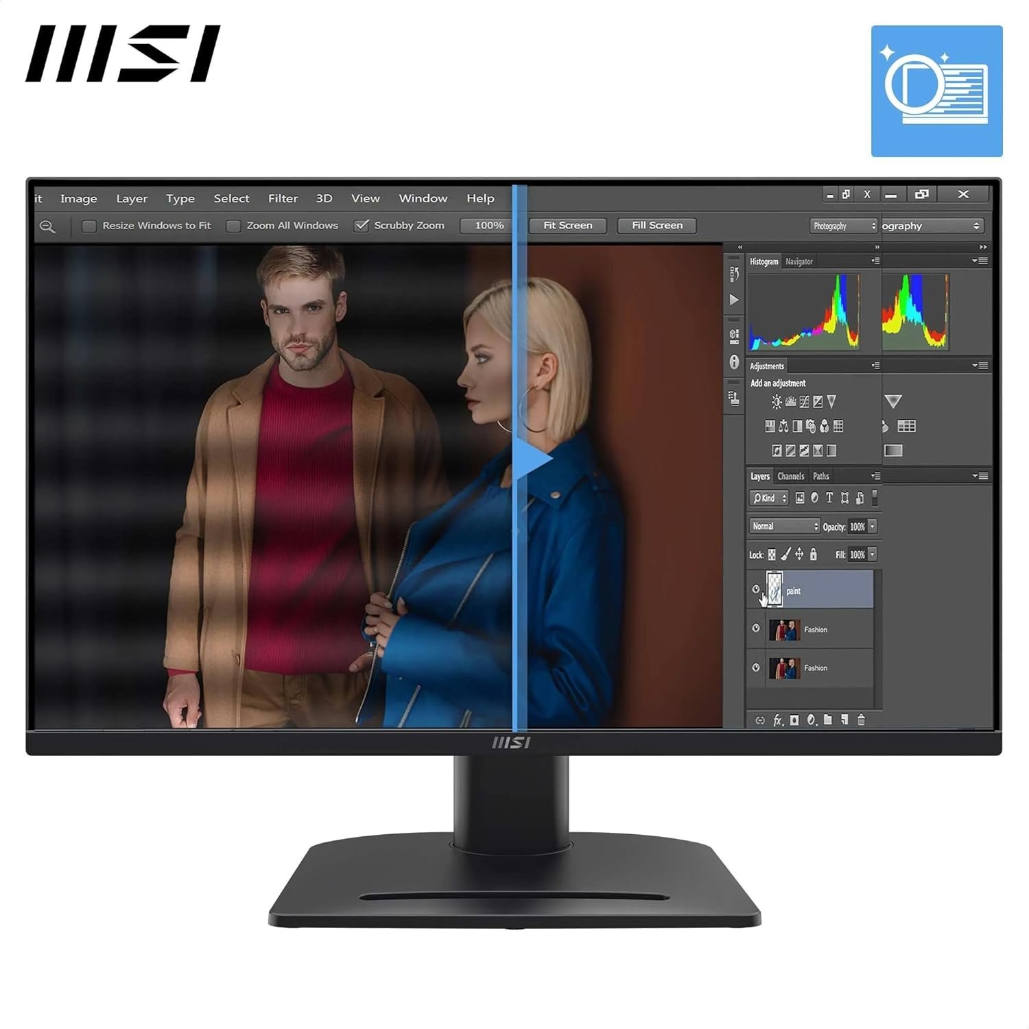 MSI PRO MP275QPG Monitor 27" WQHD 100Hz - immagine 4
